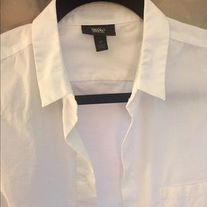 Mossimo White Oxford Blouse